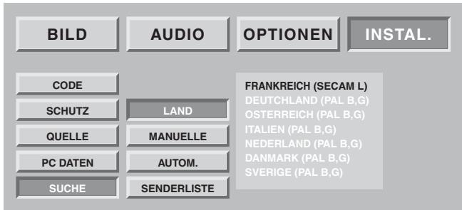 SAGEM AXIUM HTD 501 - Wahl der Norm Ihres Landes - 2