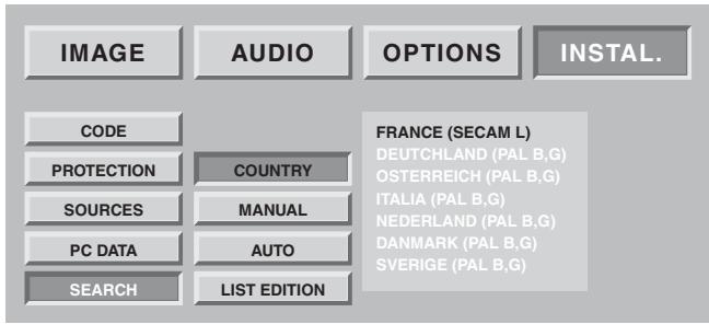 SAGEM AXIUM HTD 501 - Selecting norm for your country - 2