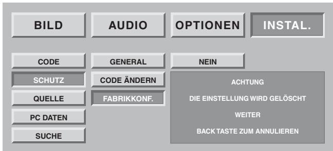 SAGEM AXIUM HTD 501 - Rückkehr zur Werkseinstellung - 2