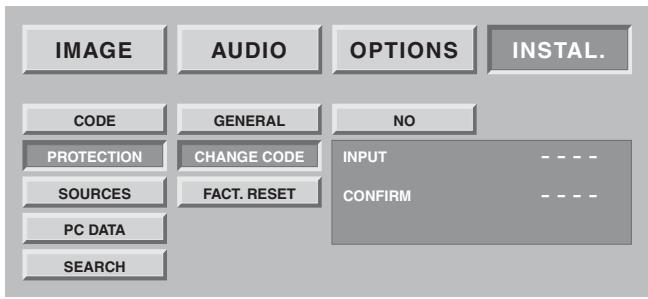 SAGEM AXIUM HTD 501 - Changing the security code - 2