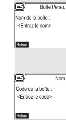 SAGEM D55T - Créer une boîte personnelle - 4