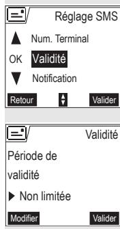 SAGEM D55T - Modifier la période de validité (selon opérateur) - 2