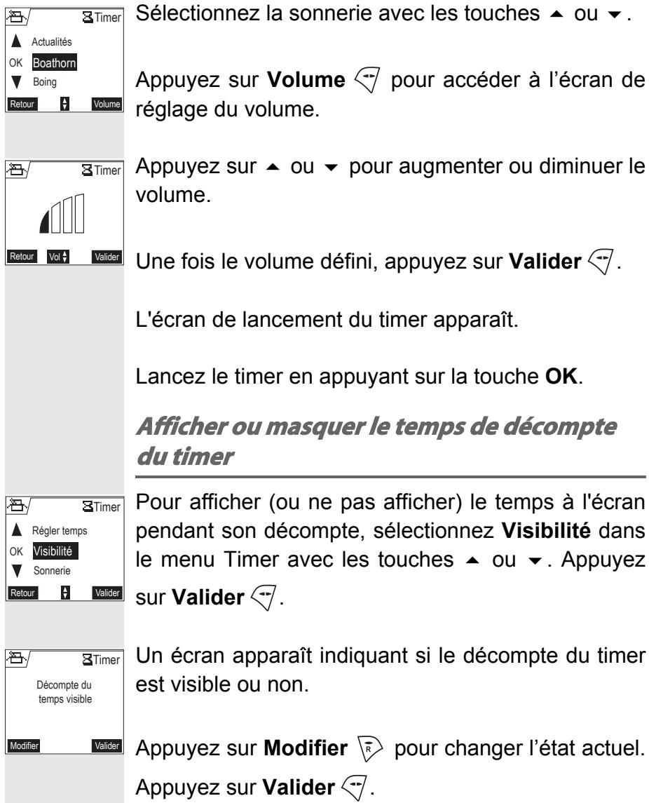 SAGEM D55T - Modifier la sonnerie du timer - 1