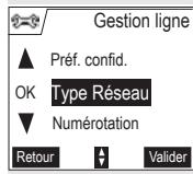 SAGEM D55T - Modifier le type de réseau - 1