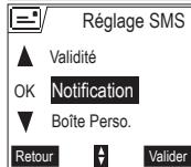 SAGEM D55T - Modifier la notification (selon opérateur) - 3