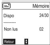 SAGEM D55T - Visualiser l'état de la mémoire - 2