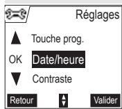 SAGEM D55T - Modifier la date et l'heure - 1