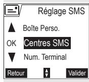 SAGEM D55T - Modifier les numéros de centre SMS - 1