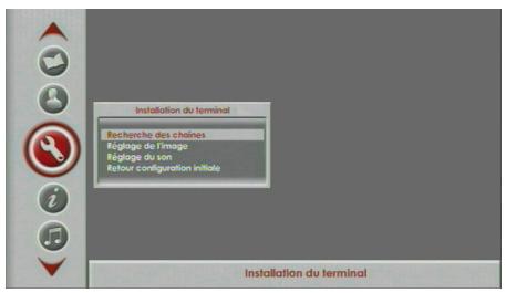 SAGEM DS87 HD,  DS87HD - Réglages du Terminal de réception - 2