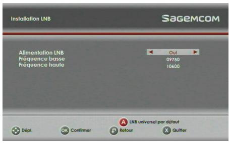 SAGEM DS87 HD,  DS87HD - Installation LNB - 1