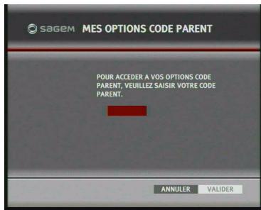 SAGEM DTI85PB HD - Verrouiller les programmes à partir la catégorie CSA - 1