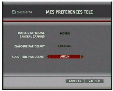 SAGEM DTI85PB HD - Sous-titre par défaut - 1