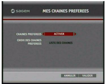 SAGEM DTI85PB HD - Mes chaînes préférentes - 2