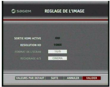 SAGEM DTI85PB HD - Réglage de l'image - 1