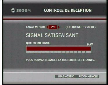 SAGEM DTI85PB HD - Vérification de l'antenne - 1