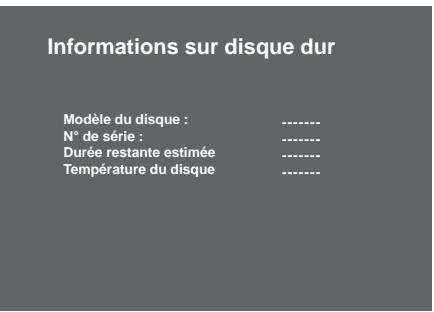 SAGEM DTR 94160S HD - Informations sur le disque dur - 1