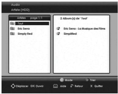 SAGEM DVR 84250T TNT HD & DTR 84250T HD - Lecture de fichiers audio - 1