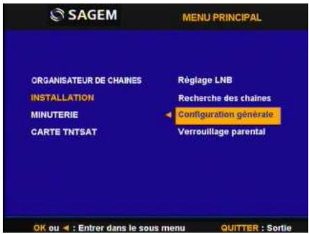 SAGEM ISD75 - Configuration générale - 1