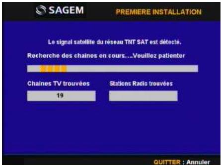 SAGEM ISD75 - Installation des chaînes du service TNTSAT - 1