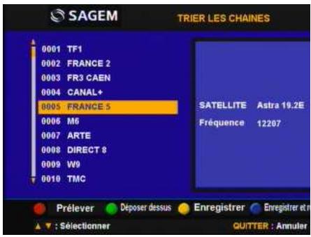 SAGEM ISD75 - Trier les chaînes - 1
