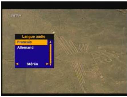 SAGEM ISD75 - Choix temporaires des langues audio et des sous-titres - 1