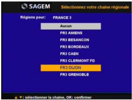 SAGEM ISD75 - Choix du service régional - 1
