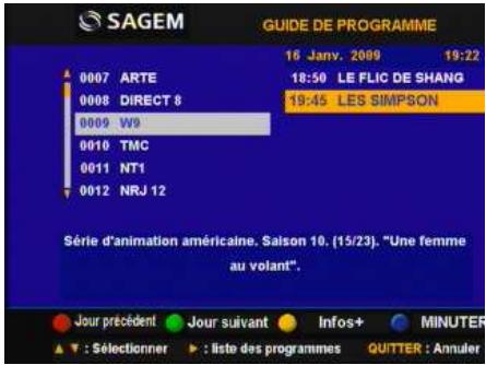 SAGEM ISD75 - Guide électronique des programmes - 1
