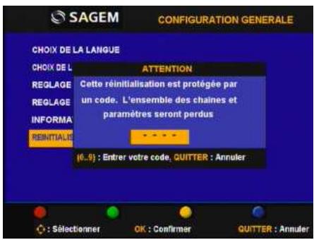 SAGEM ISD75 - Réinitialisation usine - 1