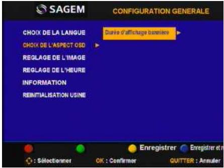 SAGEM ISD75 - Choix de l'aspect OSD - 1