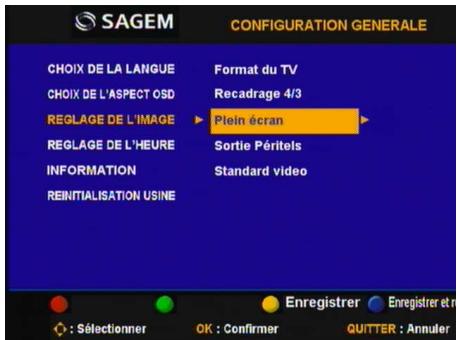 SAGEM ISD75 - Réglage de l'image - 1