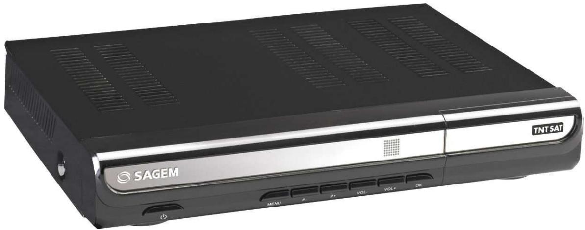 SAGEM ISD75 - Terminal de réception de TNT gratuite par satellite avec carte d'accès TNTSAT - 1
