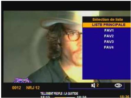 SAGEM ISD75 - Changer de liste favorites - 1