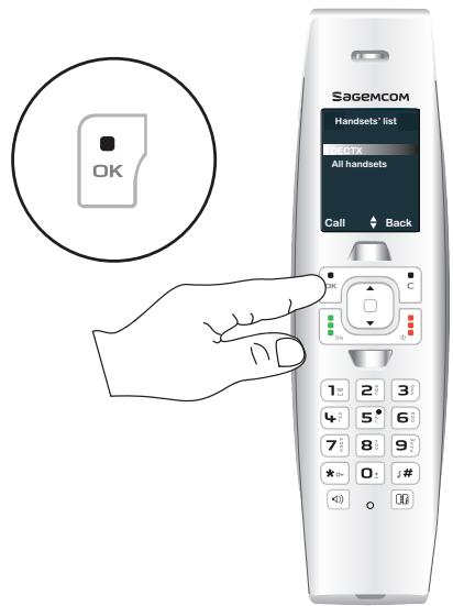 SAGEM SIXTY 2 - Calling another handset (intercom) - 6