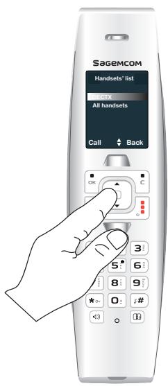 SAGEM SIXTY 2 - Calling another handset (intercom) - 4