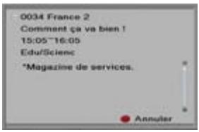 SAGEM TWIN 830 HD - Afficher le bandeau d'information - 2