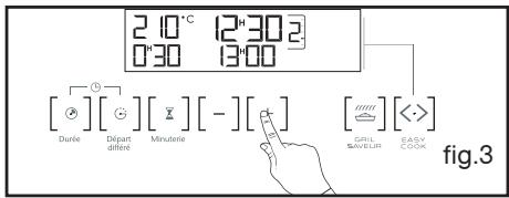 SAUTER SFP945V,  SFP945B,  SFP945XT - Après ces 3 actions, le four chauffe : - 3