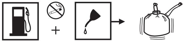 RYOBI RLT30CET - REMPLISSAGE DU RÉSERVOIR D'ESSENCE A AVERTISSEMENT - 2