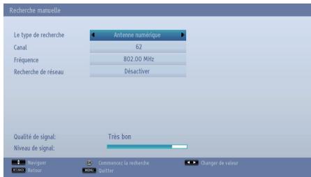 TOSHIBA 22L1333G - Recherche manuelle de l'antenne numérique - 1