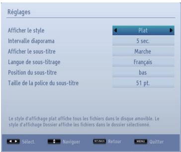 TOSHIBA 22L1333G - Réglages du navigateur média - 1