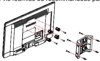 TOSHIBA 32W1334G - En cas d'utilisation d'un support mural - 1