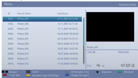 TOSHIBA 32W1334G - Visualisation des fichiers JPEG - 1