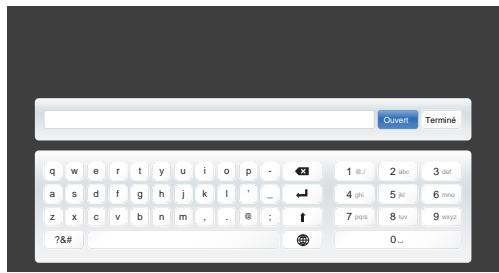 TOSHIBA 39L4333DF,  50L4333DF - Pour saisir du texte à l'aide du clavier virtuel: - 1