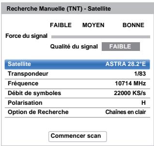 TOSHIBA 39L4333DF,  50L4333DF - Recherche manuelle pour dvb-s - 1