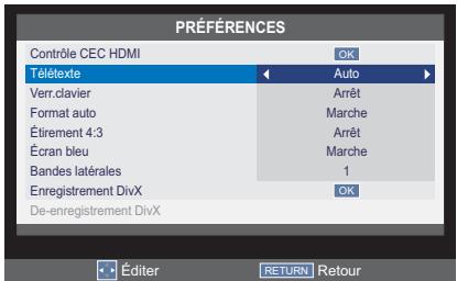 TOSHIBA 40L2434DG - Réglage des modes - 1