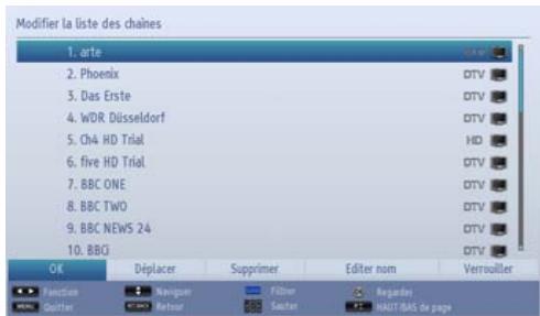 TOSHIBA 40L5441DG - Affichage de la liste des chaînes - 2