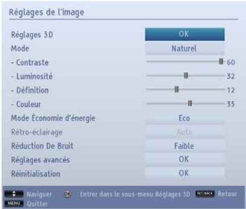 TOSHIBA 40L5441DG - Configuration des paramètres d'image - 1