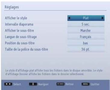 TOSHIBA 40L5441DG - Réglages du navigateur média - 1