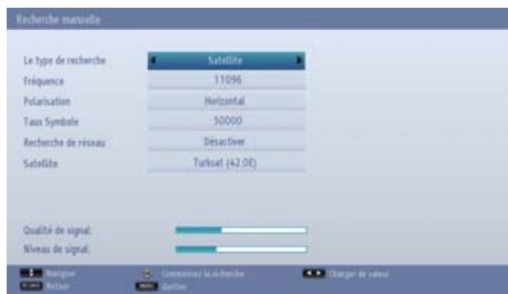 TOSHIBA 40L5441DG - Recherche manuelle de satellite numérique - 1