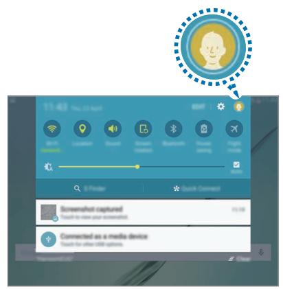 SAMSUNG GALAXY TAB S2 WI-FI  - Changer d'utilisateur - 2