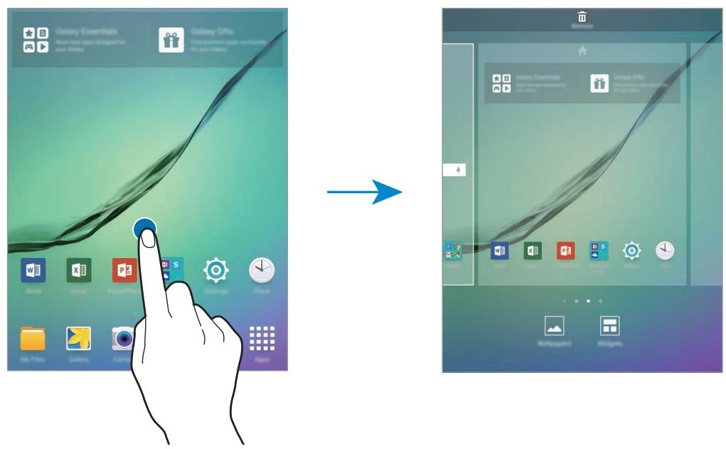 SAMSUNG GALAXY TAB S2 WI-FI  - Options de l'écran d'accueil - 1